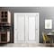 Sartodoors Sliding Closet Bypass Doors 84 x 80in, Planum 0888 Painted White W/ Frosted Glass, Sturdy Rails PLANUM0888DBD-BEM-84 - alternate 6
